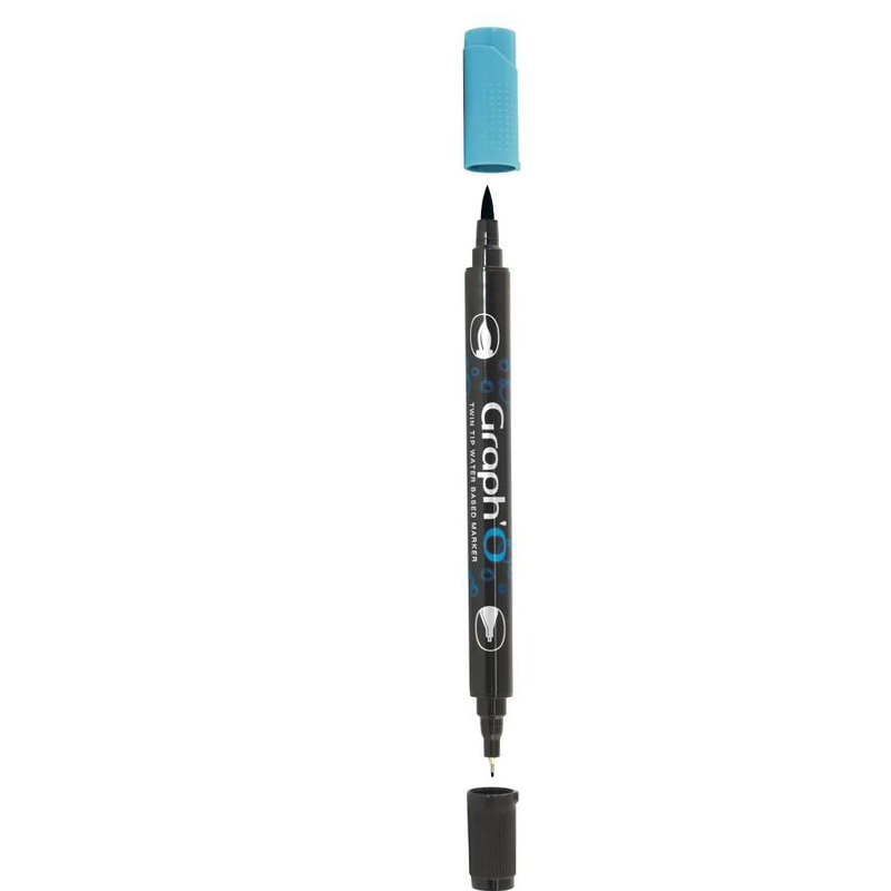 Rotulador Lettering «Brush» Graph'O – Azul Atolón – Loba Manualidades