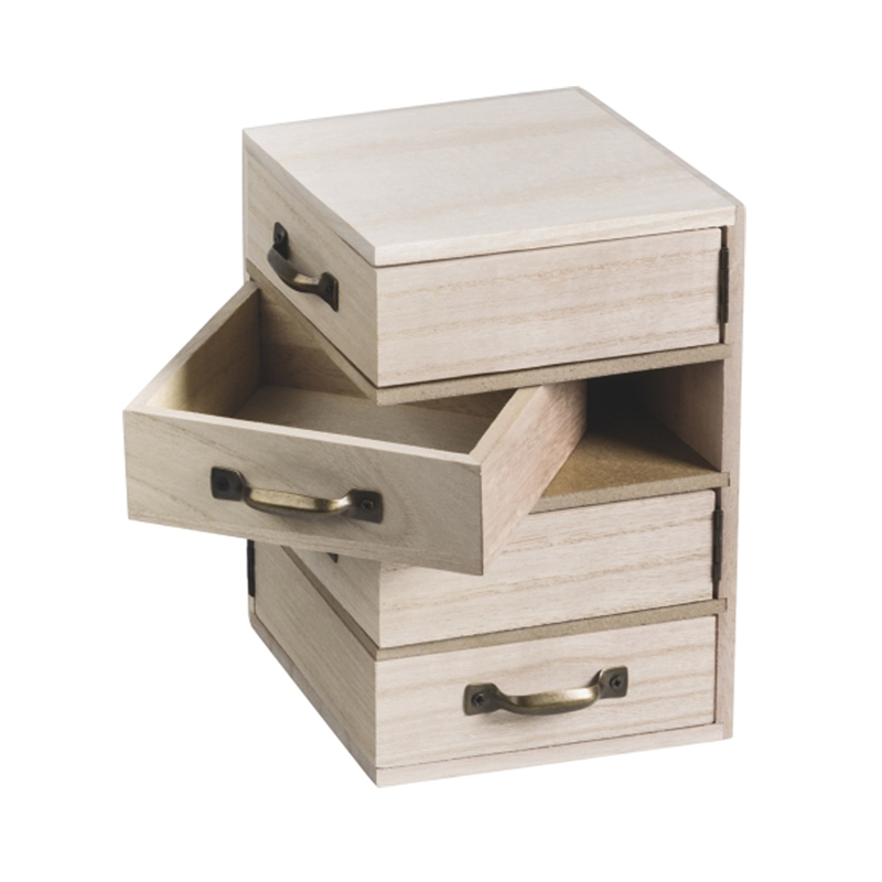 Caja de madera 4 con tapa - 32x23,9x12,5cm - CajasPack