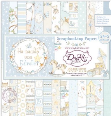 Dayka Booklet Scrap Paper Baby Girl 24 Units 20 x 20 cm 
