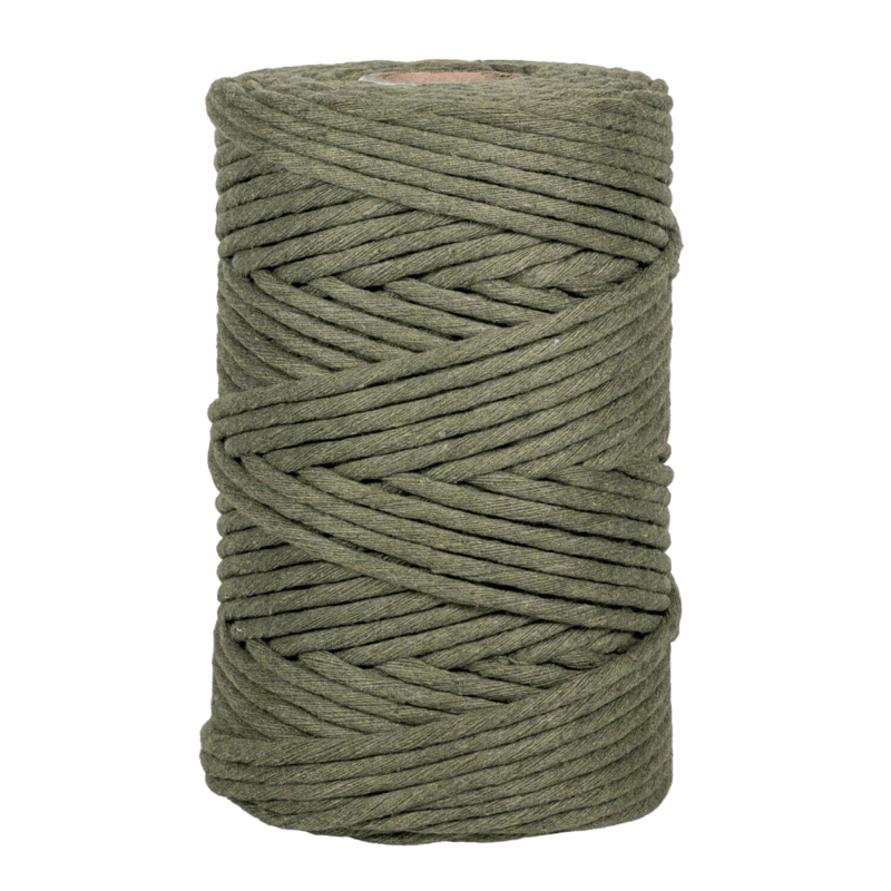 Cuerda para Macramé Urdimbre ø 3mm- Verde Musgo – Loba Manualidades