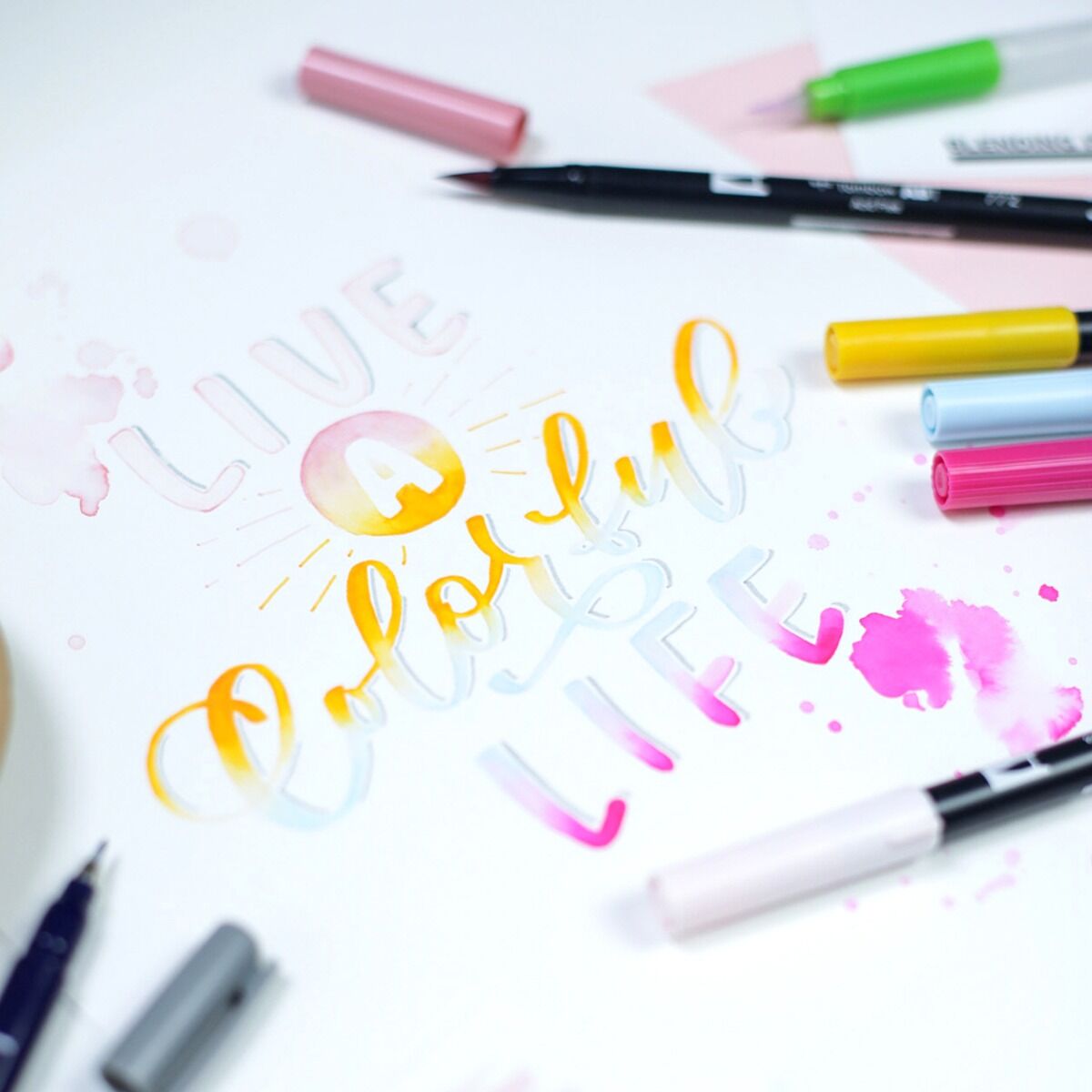 Blended Lettering Set Good Vibes rotuladores TOMBOW